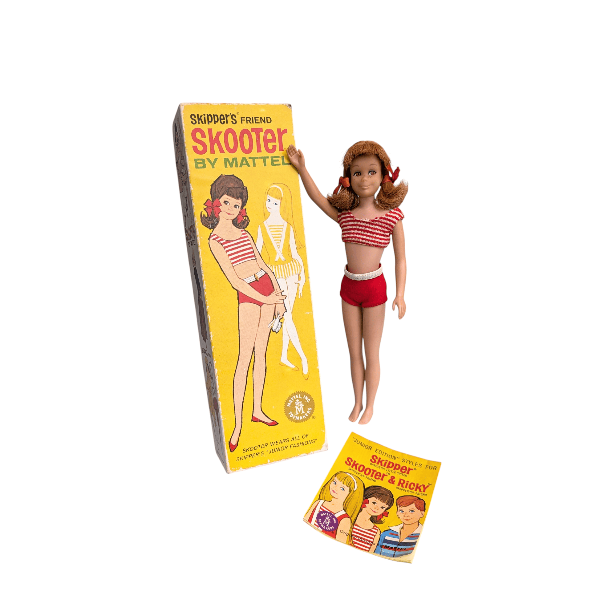 Muñeca Skooter de Mattel vintage años 60 con caja original y folleto