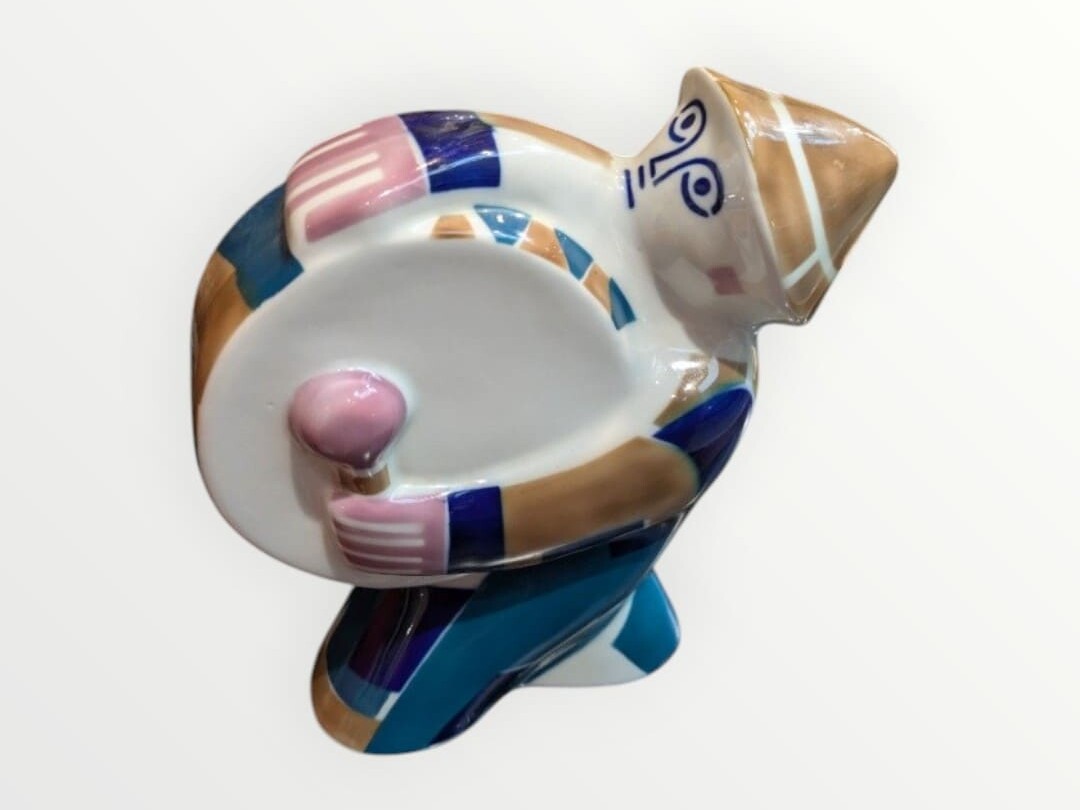 Figura de porcelana vintage Sargadelos Hombre con tambor de 17 cm