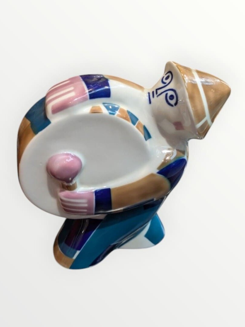 Figura de porcelana vintage Sargadelos Hombre con tambor de 17 cm