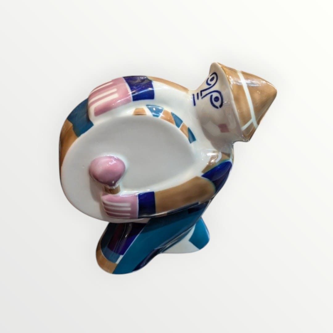 Figura de porcelana vintage Sargadelos Hombre con tambor de 17 cm